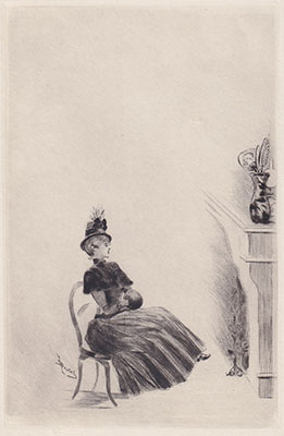 Collection Image: Lady at fireplace