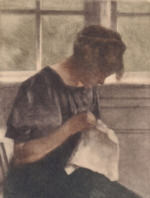Collection Image: Young Girl Sewing